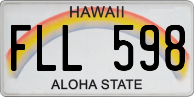HI license plate FLL598