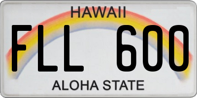 HI license plate FLL600