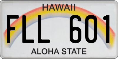 HI license plate FLL601