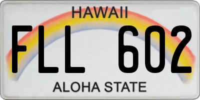 HI license plate FLL602