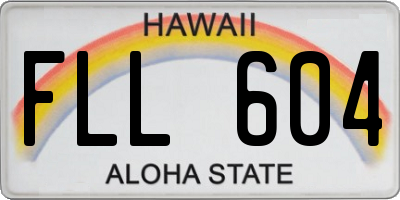 HI license plate FLL604