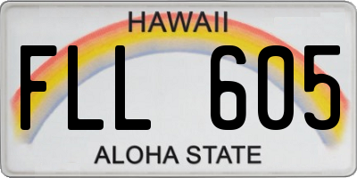 HI license plate FLL605