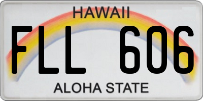 HI license plate FLL606