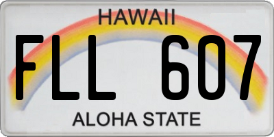 HI license plate FLL607