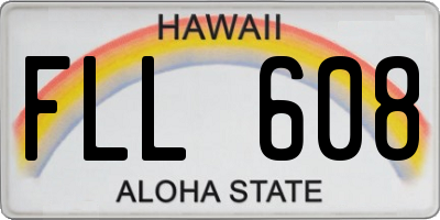 HI license plate FLL608