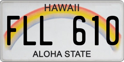 HI license plate FLL610
