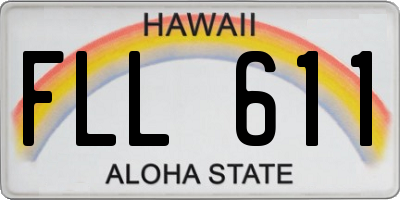 HI license plate FLL611