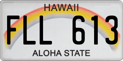 HI license plate FLL613