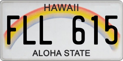 HI license plate FLL615