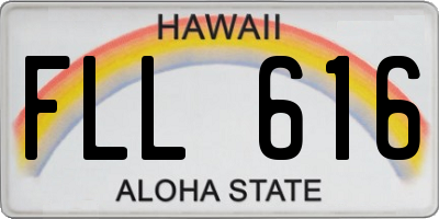 HI license plate FLL616