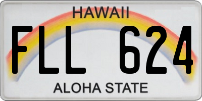 HI license plate FLL624
