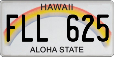 HI license plate FLL625