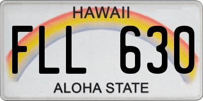 HI license plate FLL630