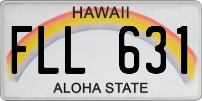 HI license plate FLL631