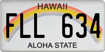 HI license plate FLL634