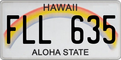 HI license plate FLL635