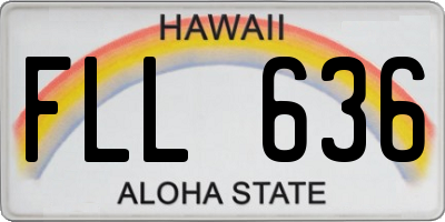 HI license plate FLL636