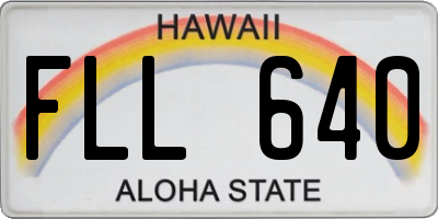 HI license plate FLL640