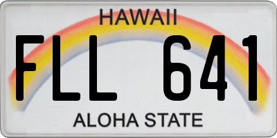 HI license plate FLL641