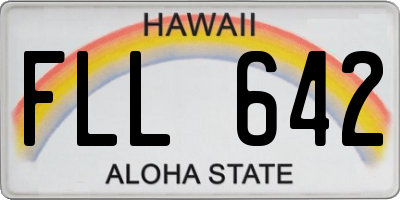 HI license plate FLL642