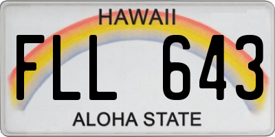 HI license plate FLL643