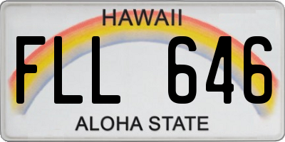 HI license plate FLL646