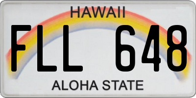 HI license plate FLL648