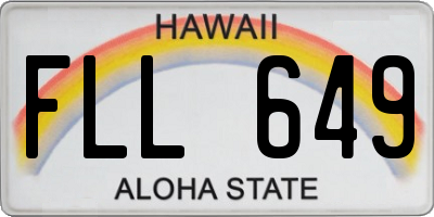 HI license plate FLL649
