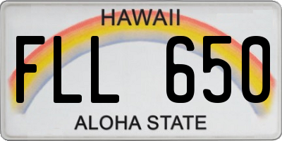 HI license plate FLL650