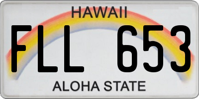 HI license plate FLL653