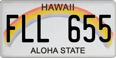 HI license plate FLL655