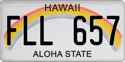 HI license plate FLL657