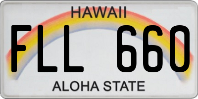 HI license plate FLL660