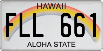 HI license plate FLL661