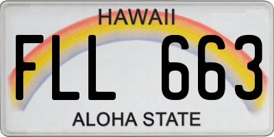 HI license plate FLL663