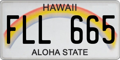 HI license plate FLL665