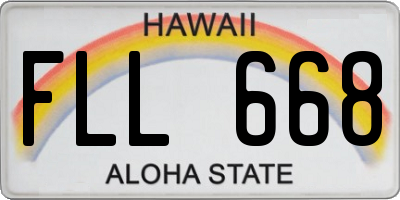 HI license plate FLL668