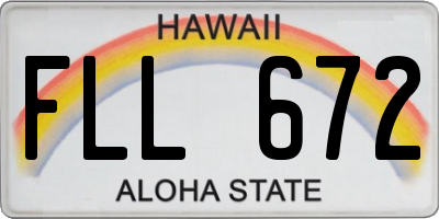 HI license plate FLL672