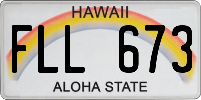 HI license plate FLL673