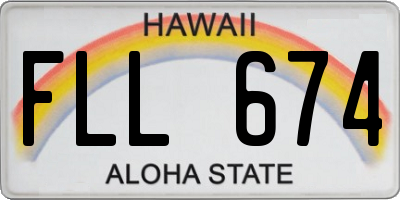 HI license plate FLL674