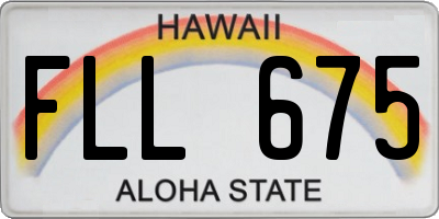 HI license plate FLL675