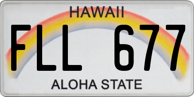 HI license plate FLL677