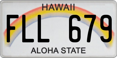 HI license plate FLL679