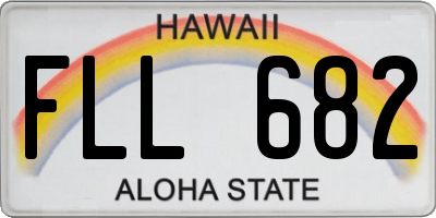 HI license plate FLL682