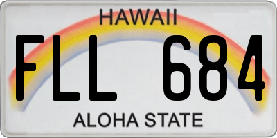 HI license plate FLL684