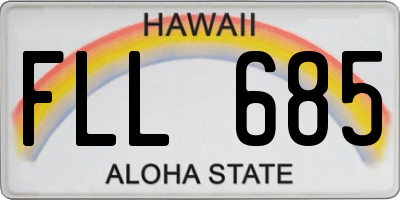 HI license plate FLL685