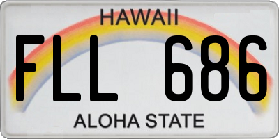 HI license plate FLL686