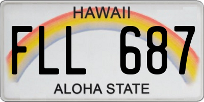 HI license plate FLL687