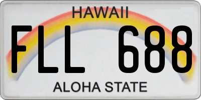 HI license plate FLL688