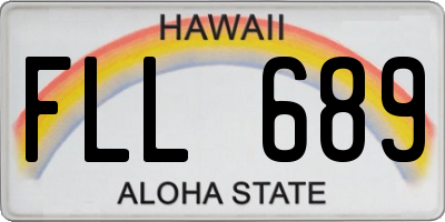 HI license plate FLL689